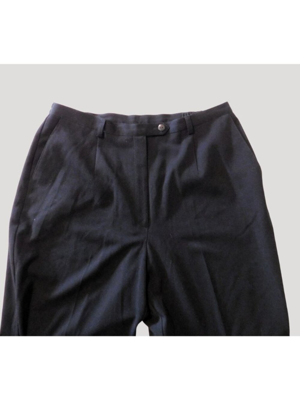 Sag Harbor Pants Size 14 Black Elastic Waist Pockets Polyester Blend - Picture 3 of 6
